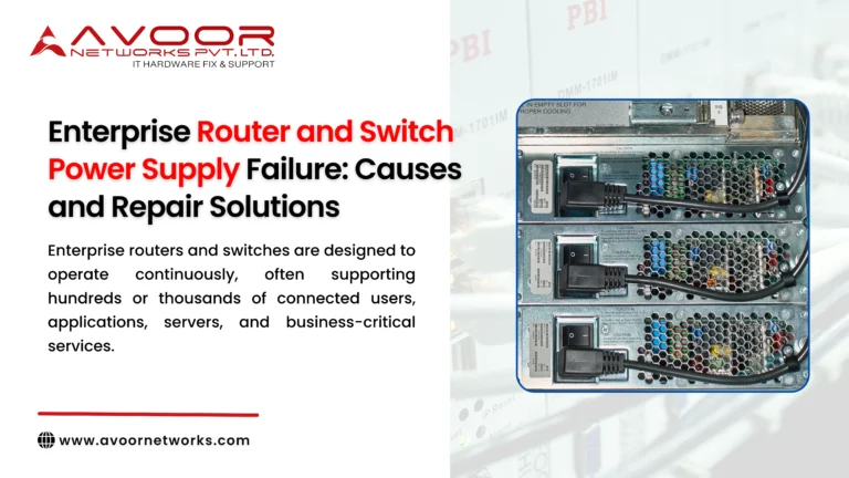 enterprise router and switch power supply failure